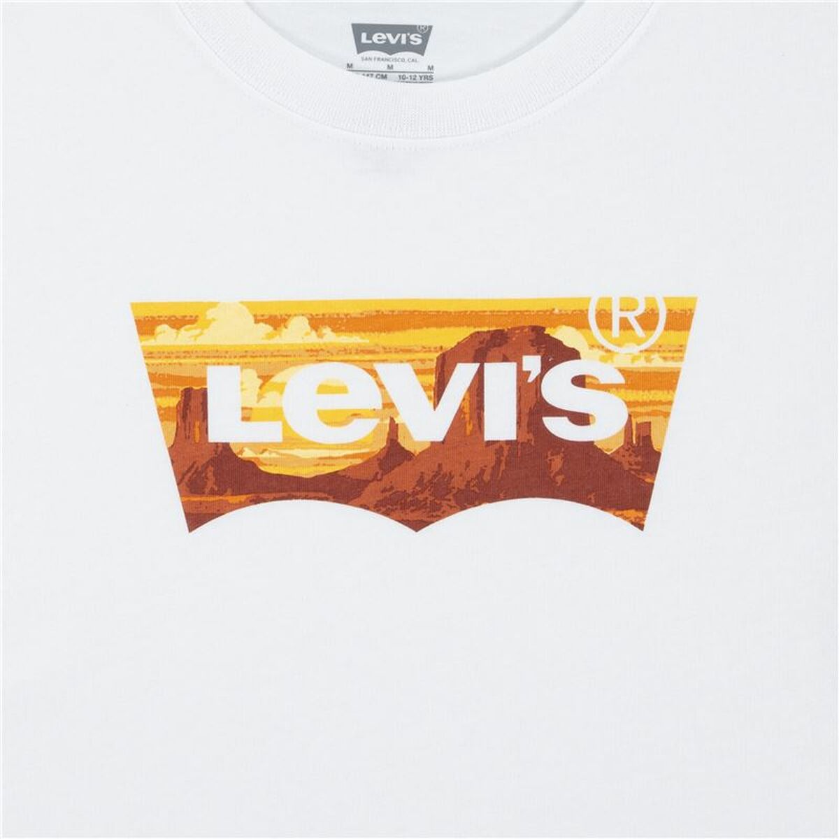 Child's Short Sleeve T-Shirt Levi's Lvb Golden Glow Batwing White-2