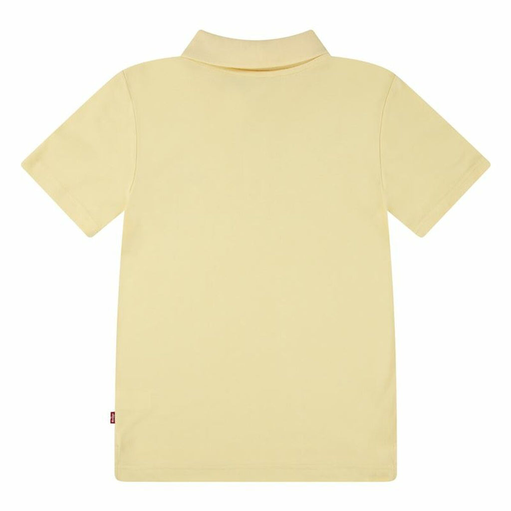 Children’s Short Sleeve Polo Shirt Levi's Lvb Back Neck Tape Yellow-4