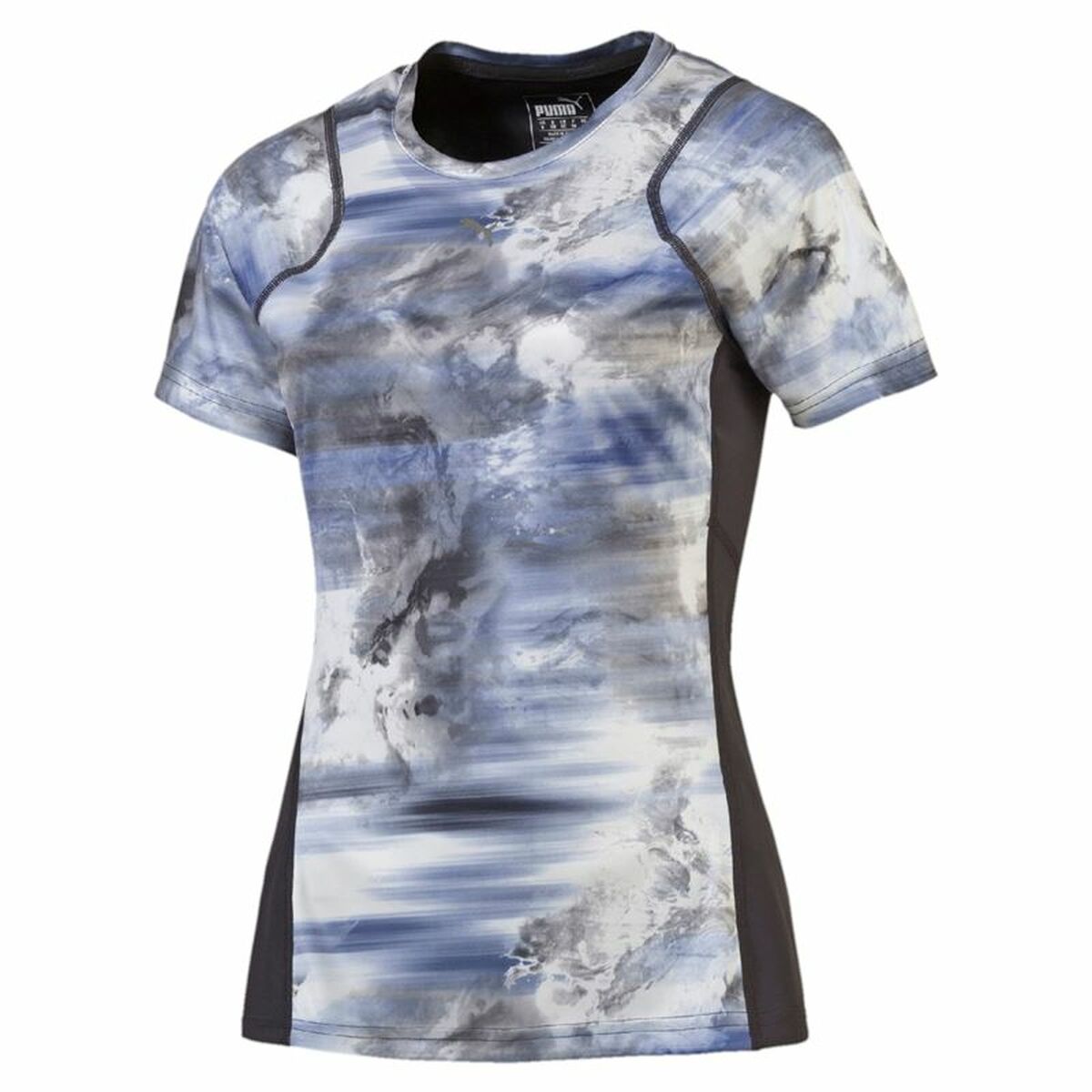 Women’s Short Sleeve T-Shirt Puma Graphic Tee Blue-0