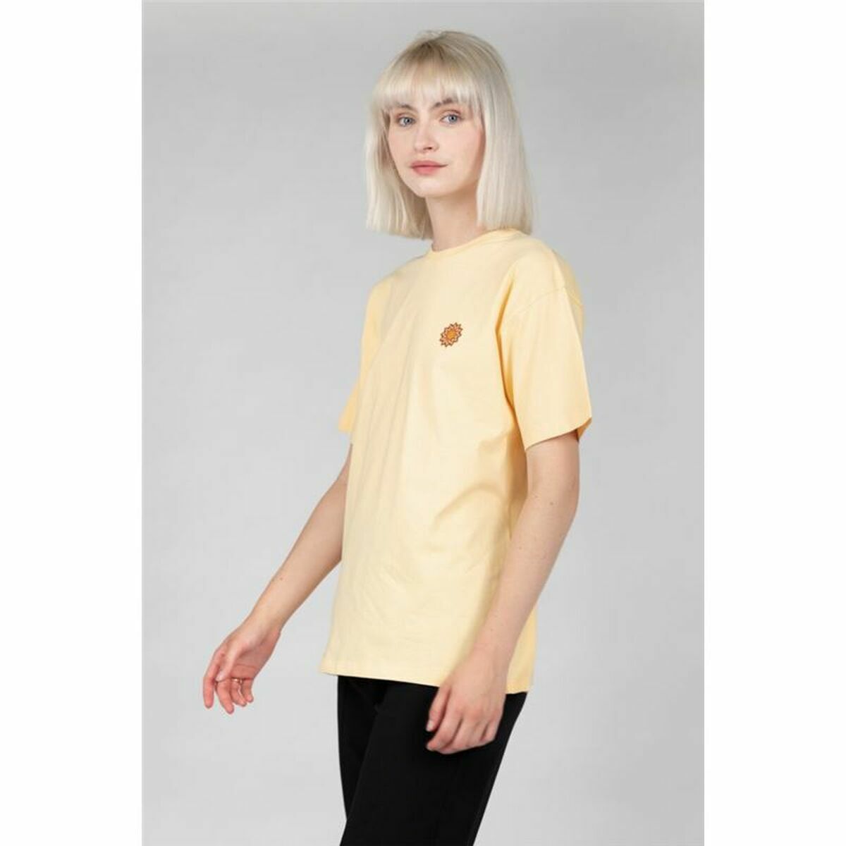 Women’s Short Sleeve T-Shirt 24COLOURS Casual Yellow-7