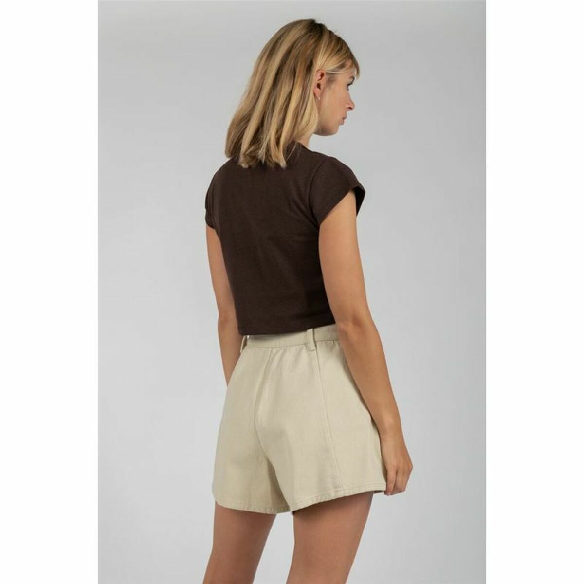 Women’s Short Sleeve T-Shirt 24COLOURS Casual Brown-1