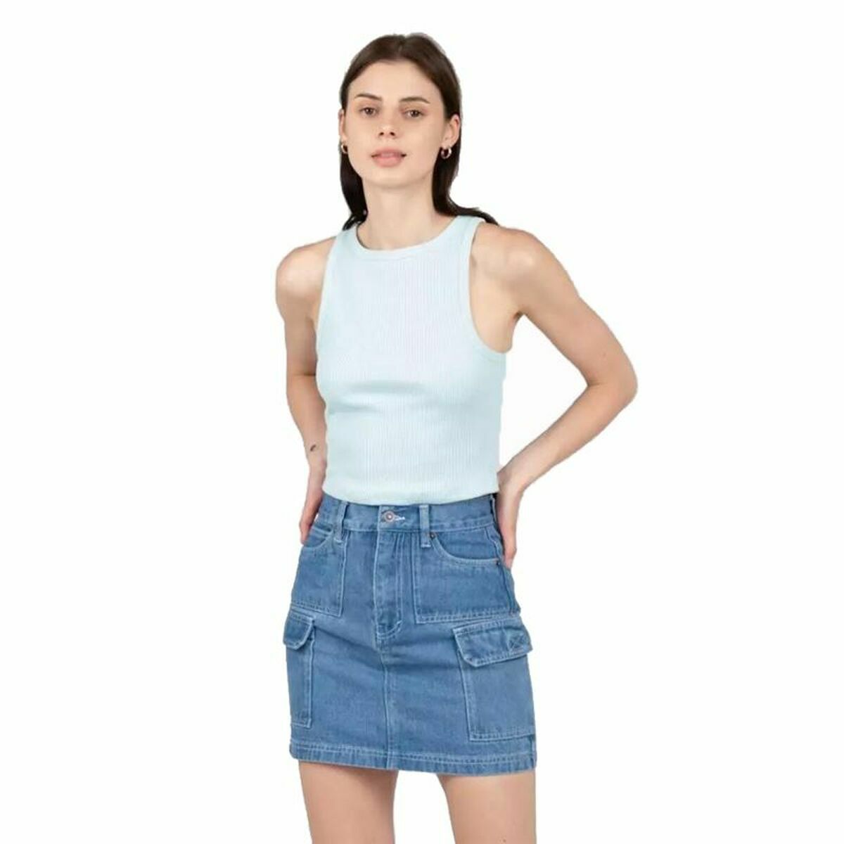 Women’s Short Sleeve T-Shirt 24COLOURS Casual Blue Light Blue-0