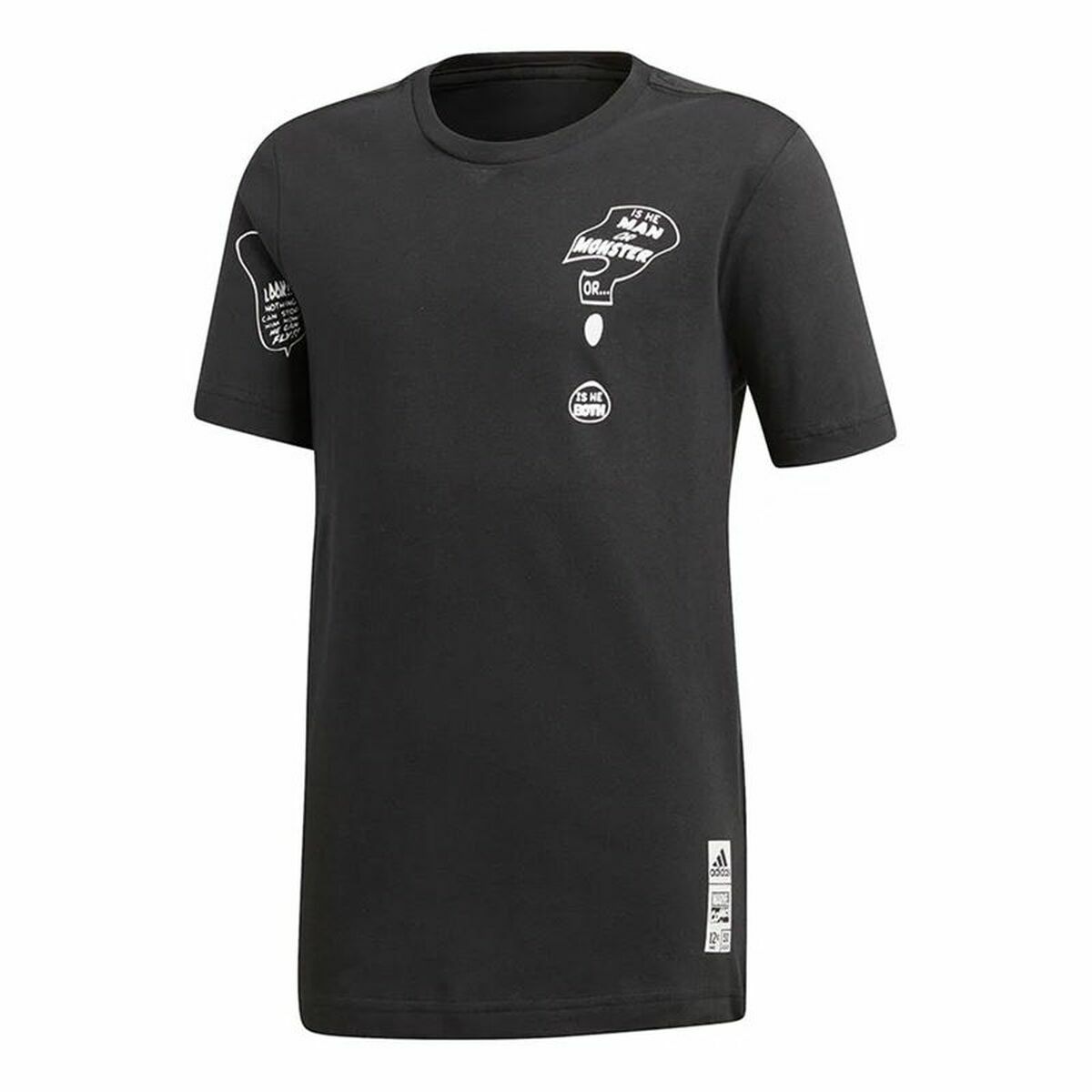 Children’s Short Sleeve T-Shirt Adidas Sportswear Hulk Graphic Black-0