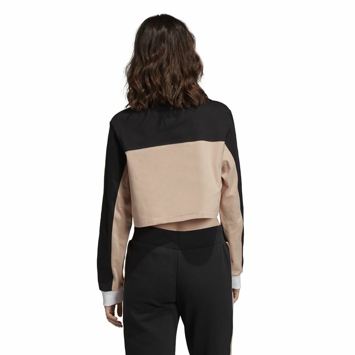 Women’s Short Sleeve Polo Shirt Adidas Originals Cropped Lady Black-6