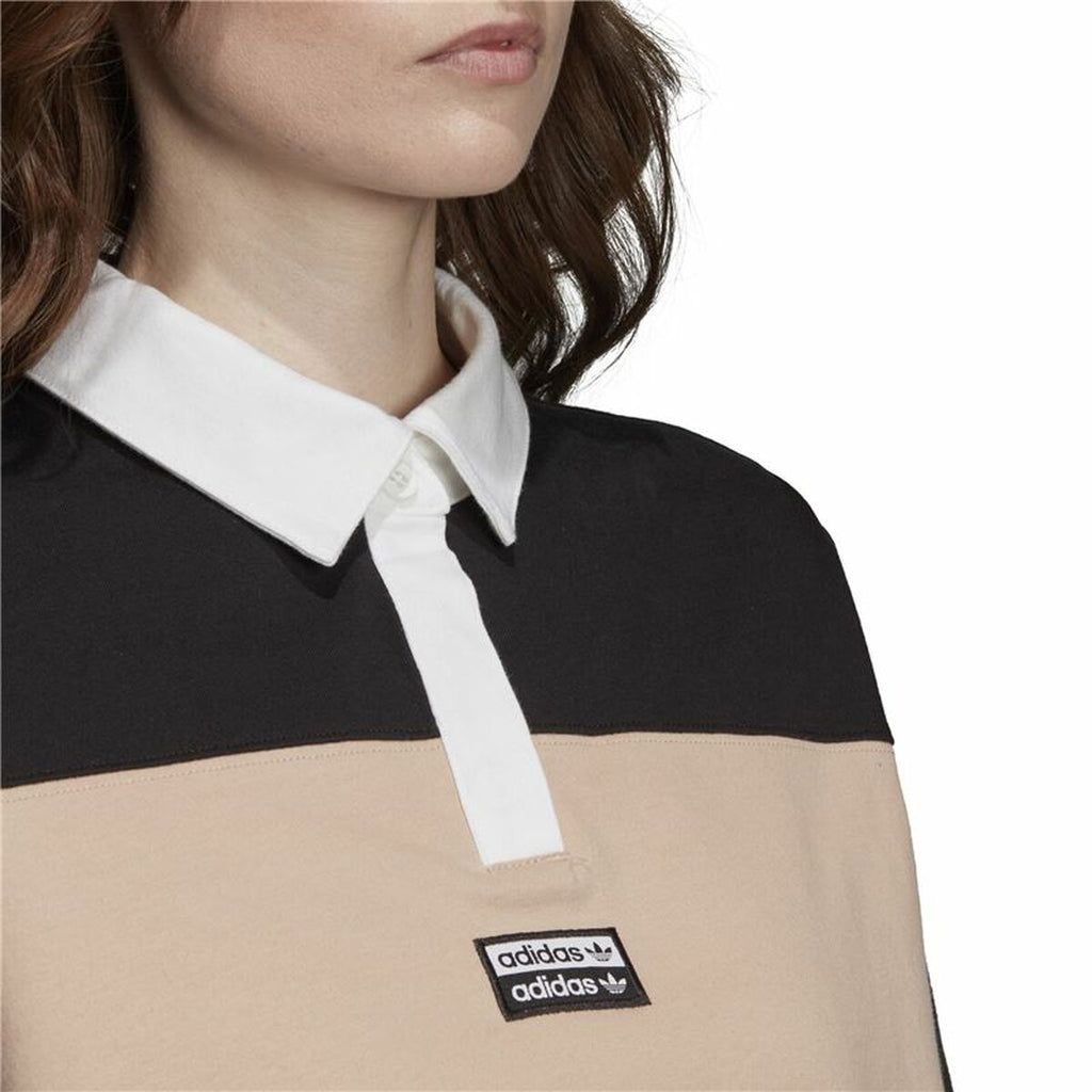 Women’s Short Sleeve Polo Shirt Adidas Originals Cropped Lady Black-4