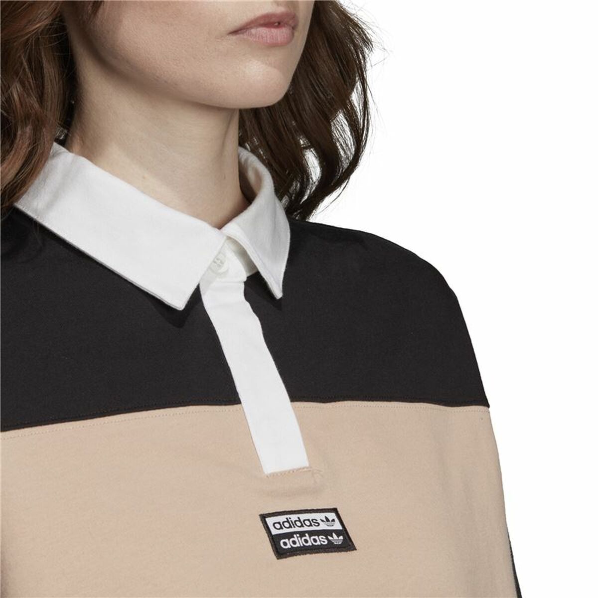 Women’s Short Sleeve Polo Shirt Adidas Originals Cropped Lady Black-4