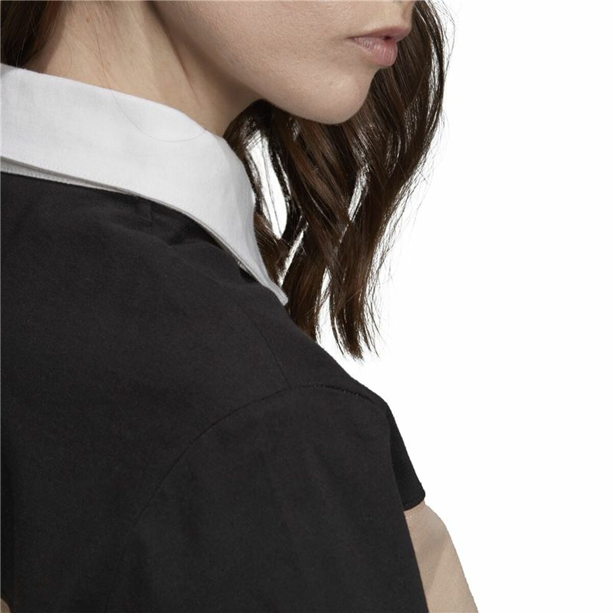 Women’s Short Sleeve Polo Shirt Adidas Originals Cropped Lady Black-2