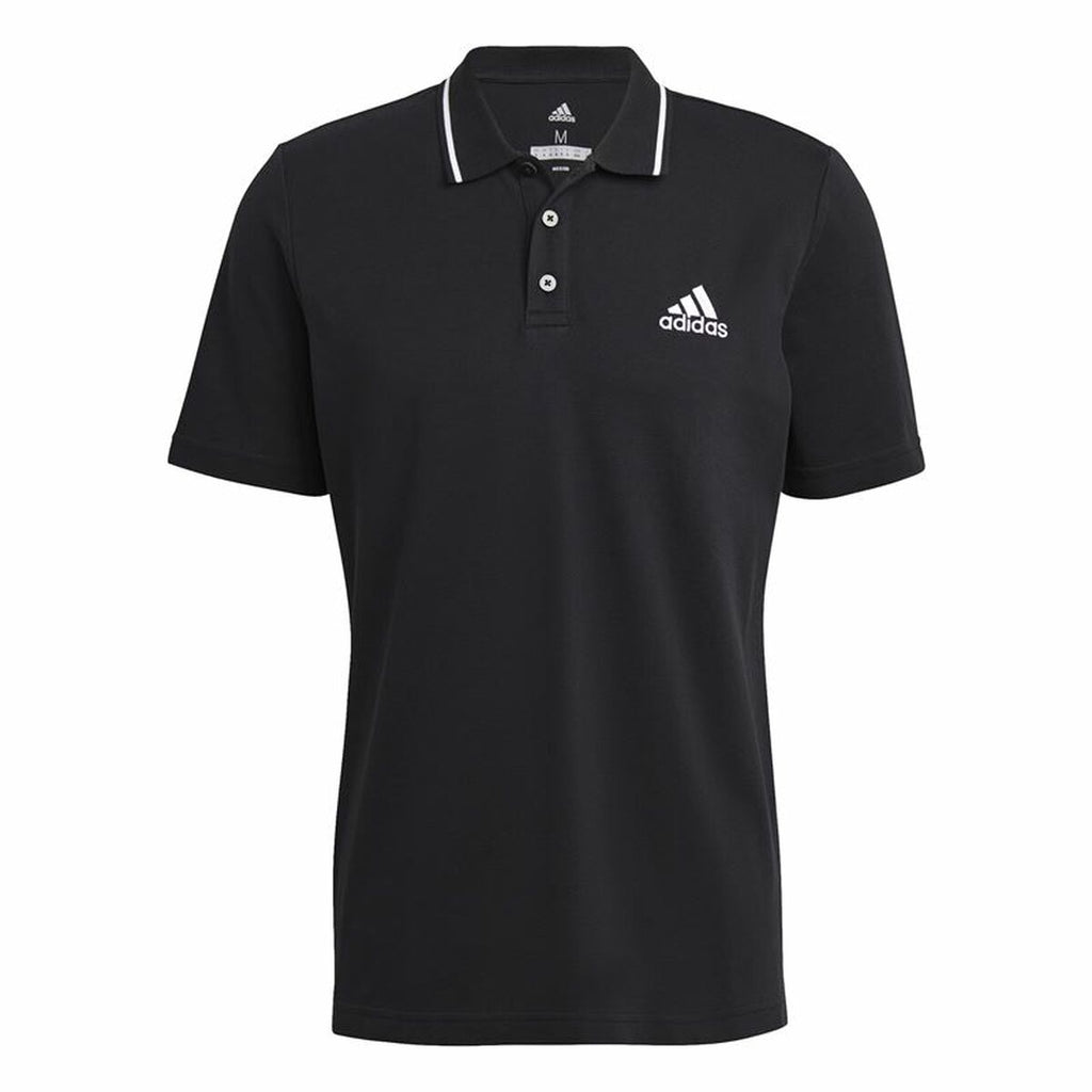 Men’s Short Sleeve Polo Shirt Adidas Aeroready essentials Black-4