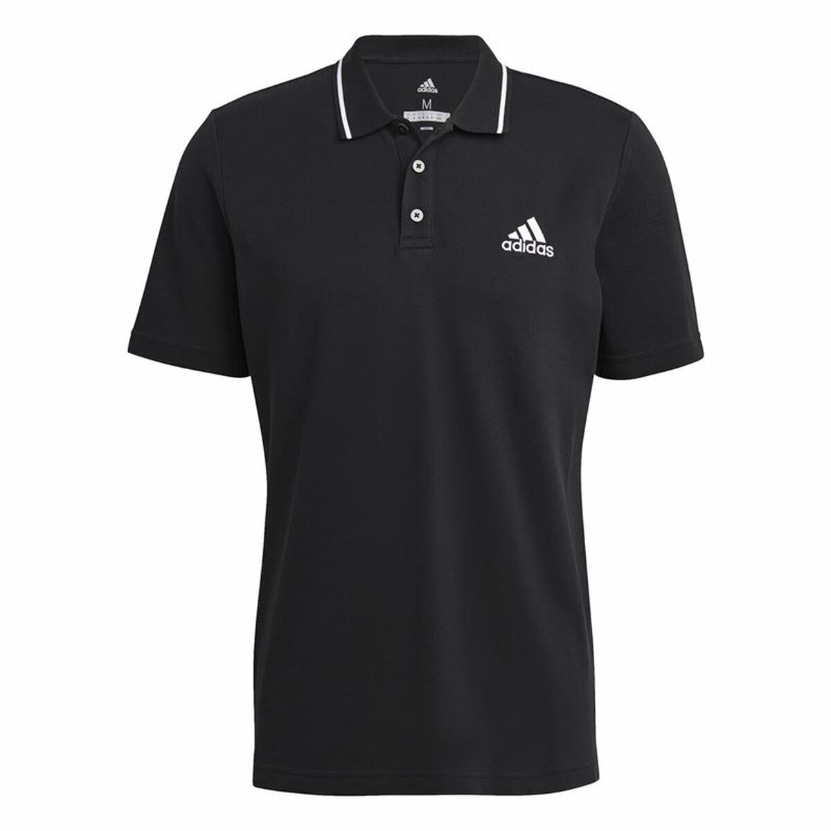 Men’s Short Sleeve Polo Shirt Adidas Aeroready essentials Black-4