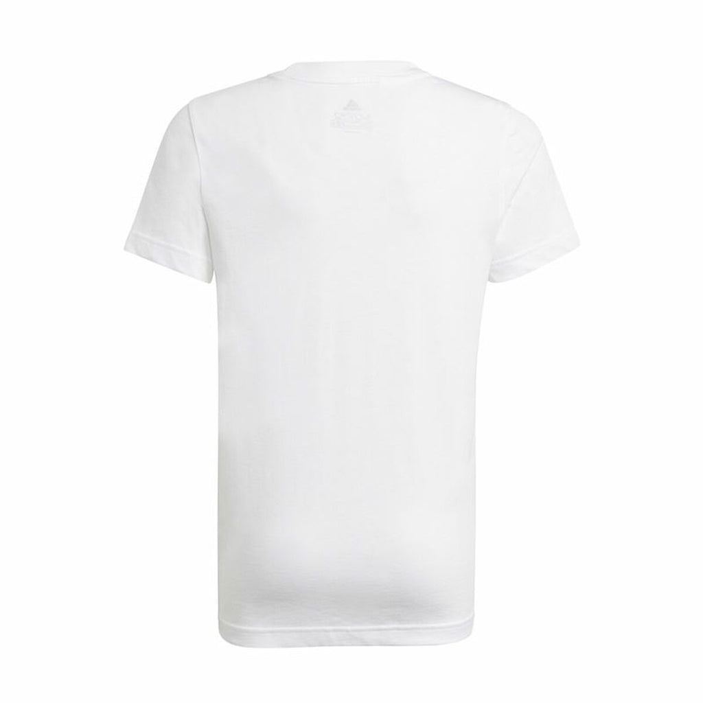 Short Sleeve T-Shirt Adidas Essentials  White-10