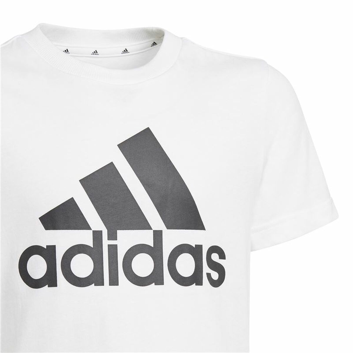 Short Sleeve T-Shirt Adidas Essentials  White-8