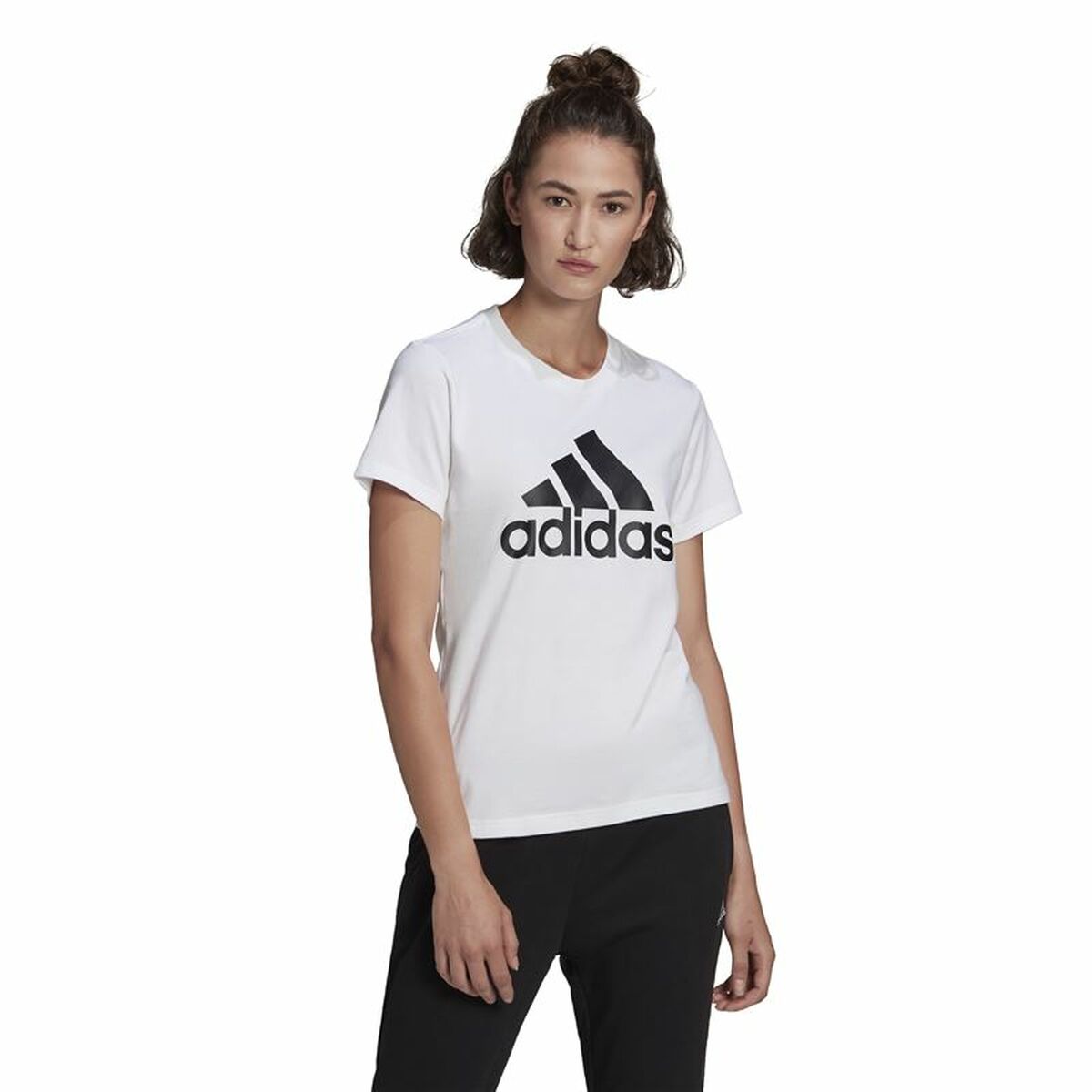 Women’s Short Sleeve T-Shirt Adidas GL0649 White (XS)-5