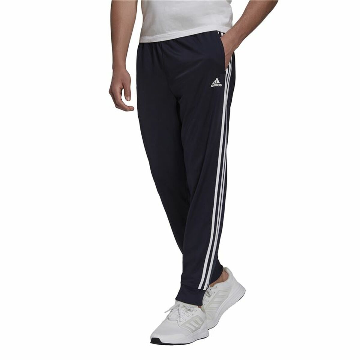 Adult's Tracksuit Bottoms Adidas 3S Jog Tp Tri Dark blue-5
