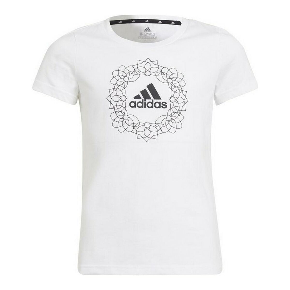 Child's Short Sleeve T-Shirt Adidas Graphic White-0