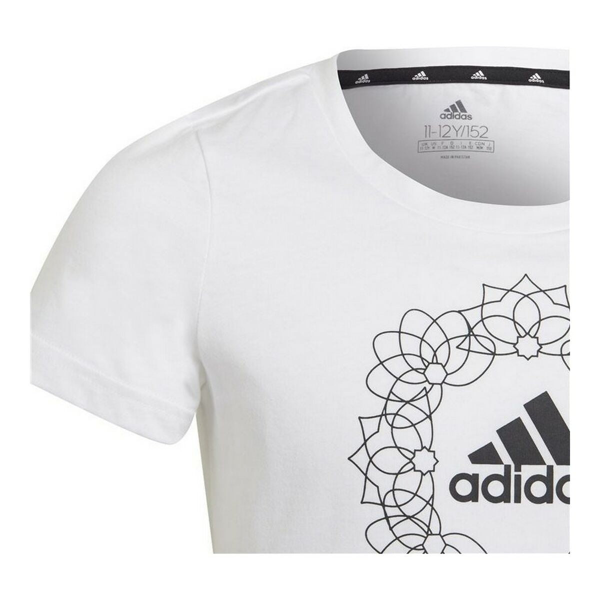Child's Short Sleeve T-Shirt Adidas Graphic White-3