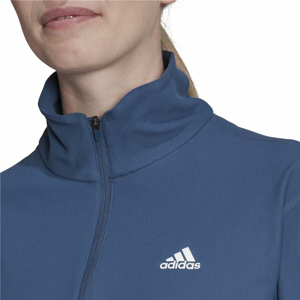 Women's long sleeve T-shirt Adidas Own the Run 1/2 Zip Indigo-19