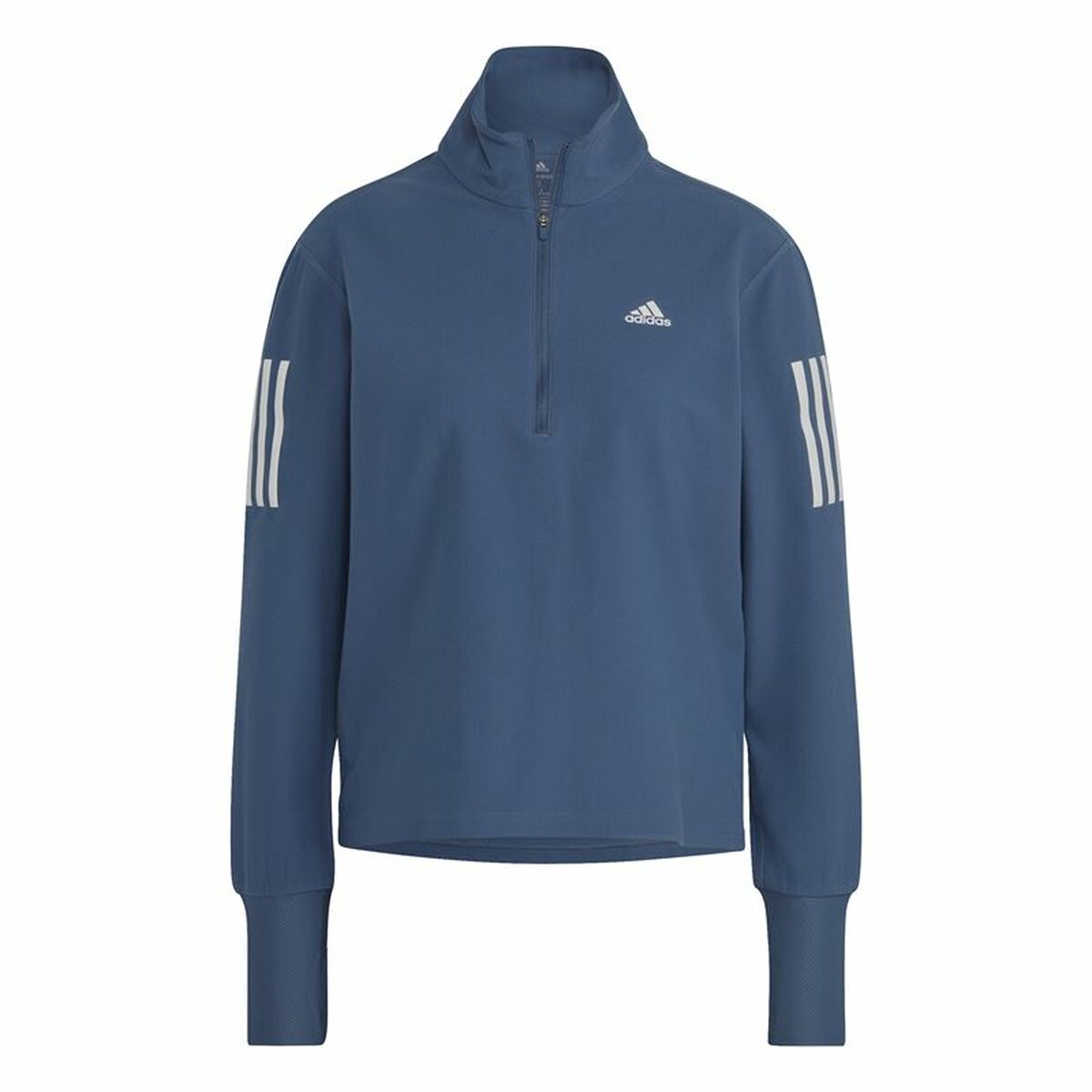 Women's long sleeve T-shirt Adidas Own the Run 1/2 Zip Indigo-16