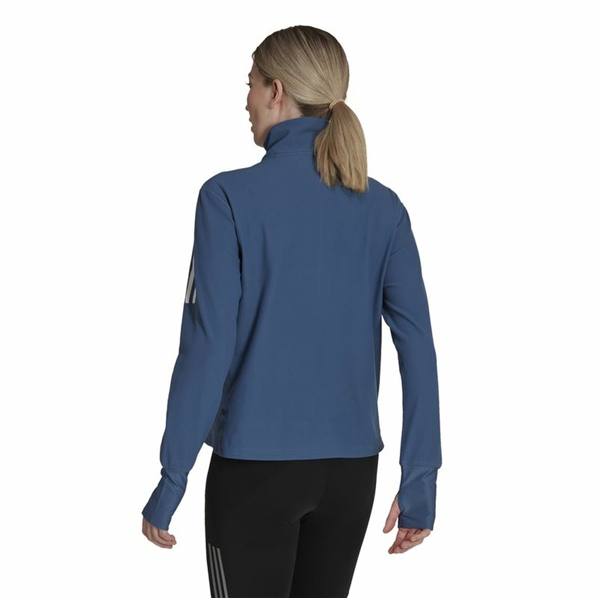 Women's long sleeve T-shirt Adidas Own the Run 1/2 Zip Indigo-13