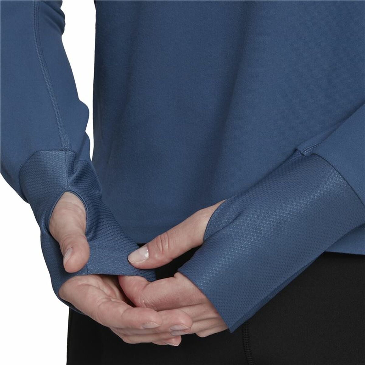Women's long sleeve T-shirt Adidas Own the Run 1/2 Zip Indigo-10