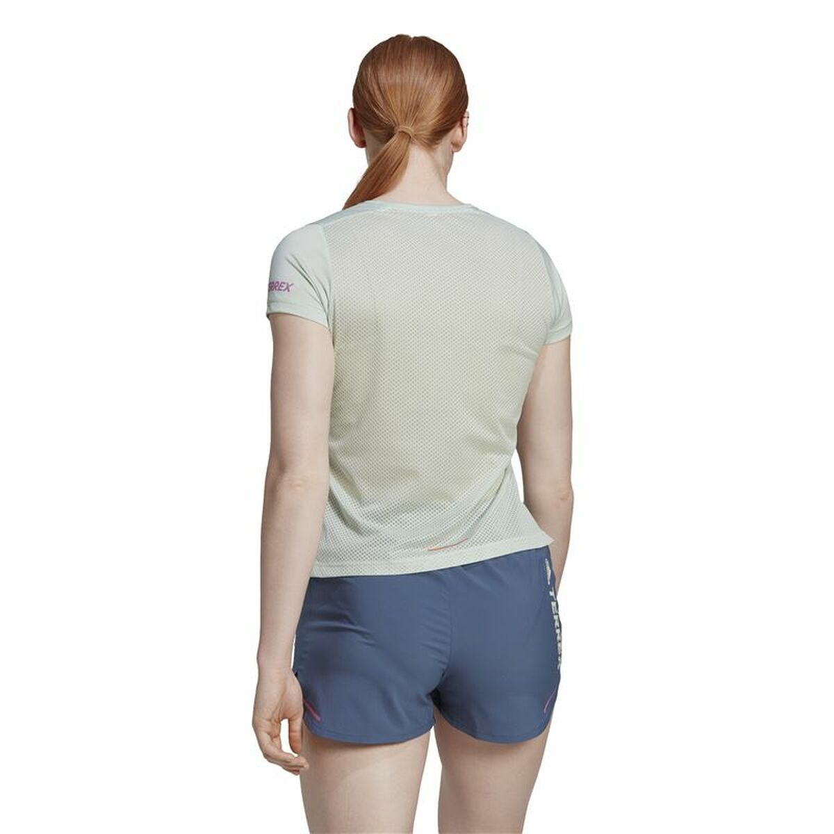 Women’s Short Sleeve T-Shirt Adidas Agravic Soft green-6