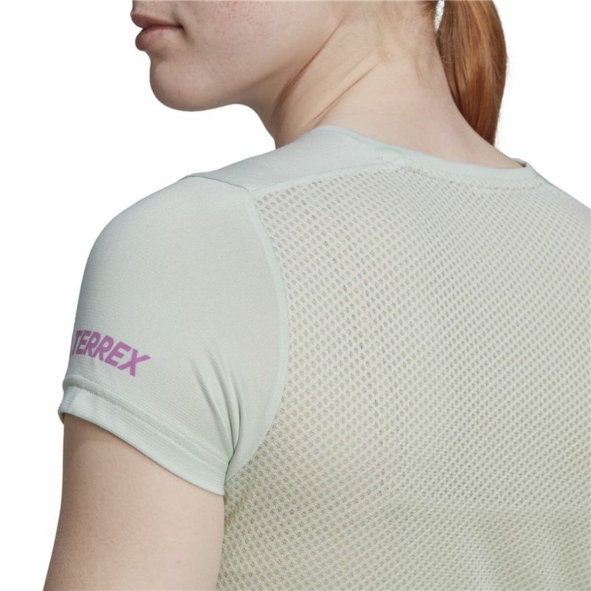 Women’s Short Sleeve T-Shirt Adidas Agravic Soft green-4