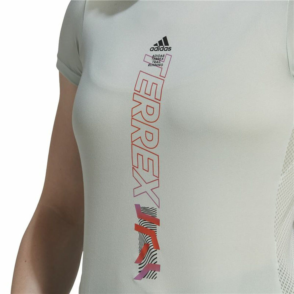 Women’s Short Sleeve T-Shirt Adidas Agravic Soft green-3