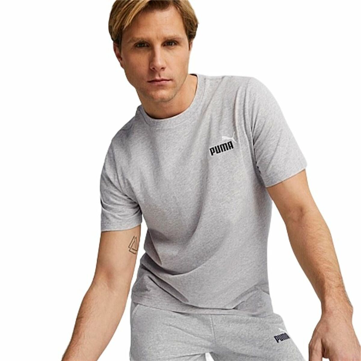 Men’s Short Sleeve T-Shirt Puma Essentials+ 2 Col Small-3