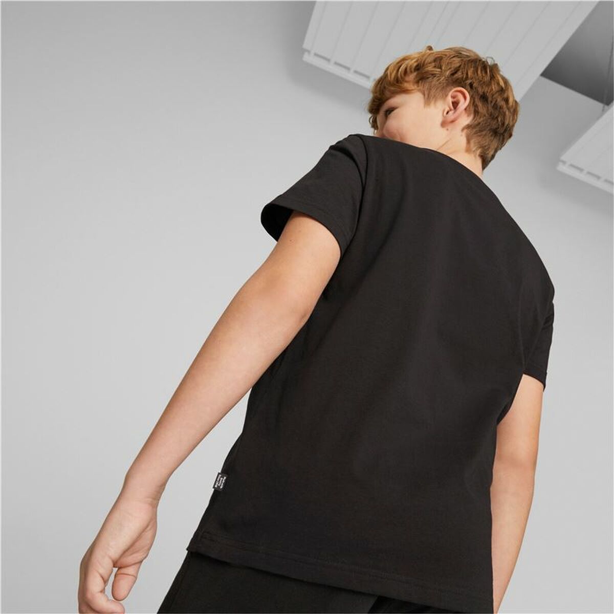 Children’s Short Sleeve T-Shirt Puma Essentials+ Street Art Grap Black-2