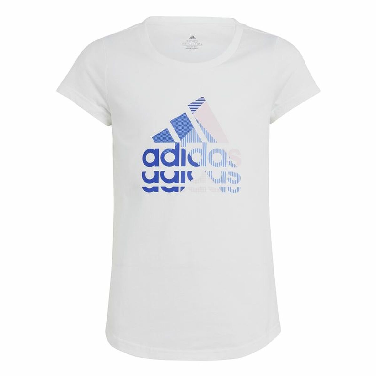 Child's Short Sleeve T-Shirt Adidas Graphic White-0