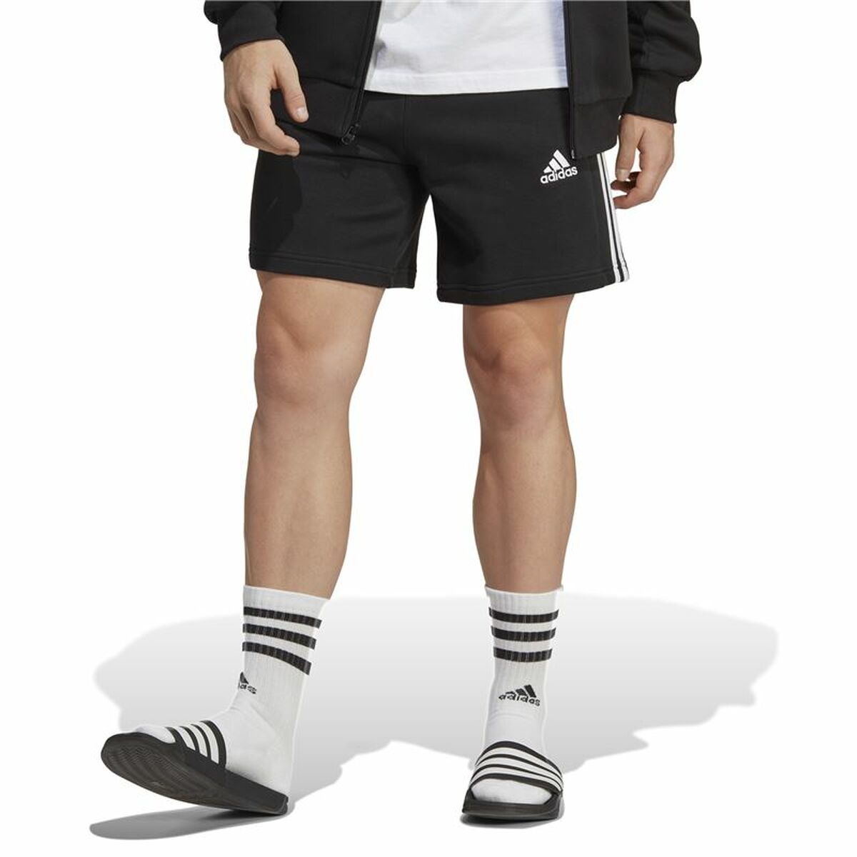 Men's Shorts Adidas 3S Ft Sho Black (XS)-6
