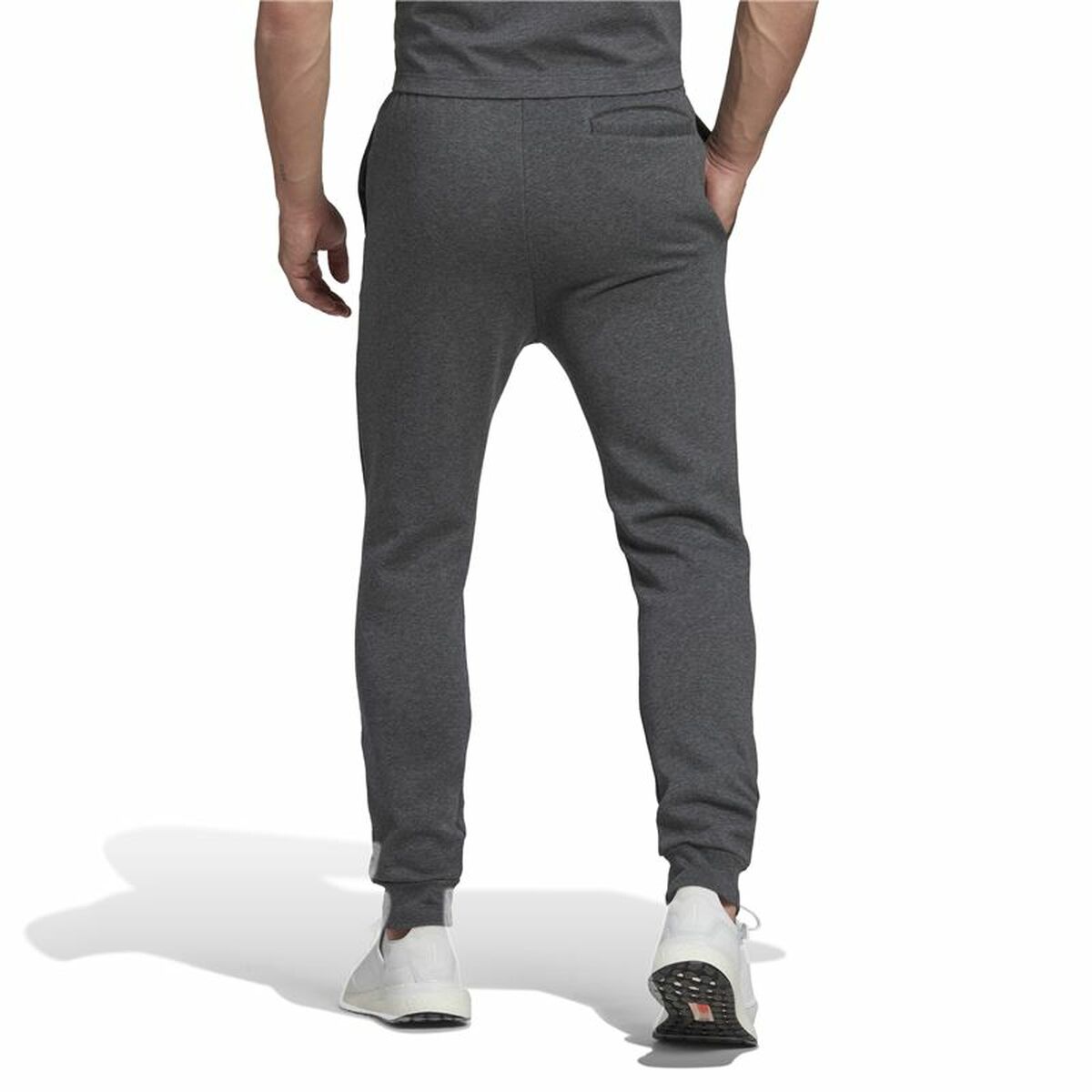 Long Sports Trousers Adidas Essentials Regular Tapered Dark grey-1