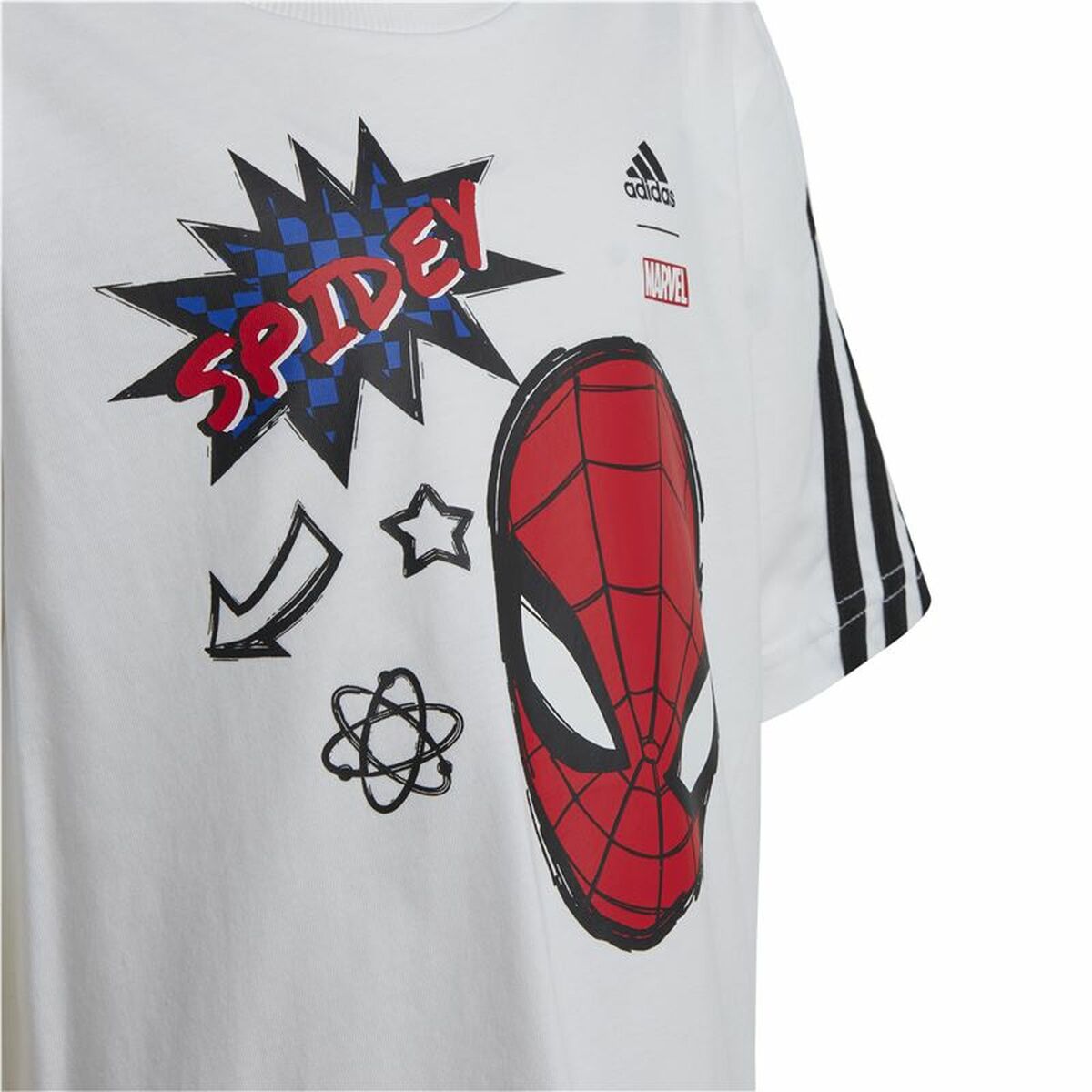 Child's Short Sleeve T-Shirt Adidas Spider-Man White-3