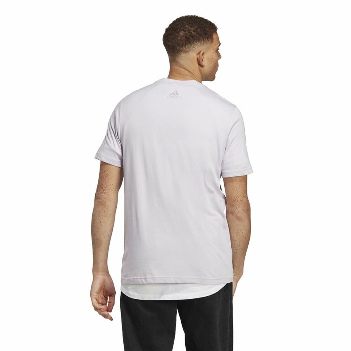 Men’s Short Sleeve T-Shirt Adidas Essentials Lilac-5
