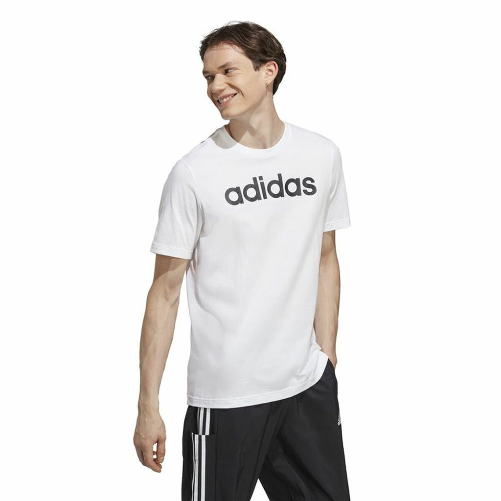 Men’s Short Sleeve T-Shirt Adidas Essentials Linear Logo XL-4