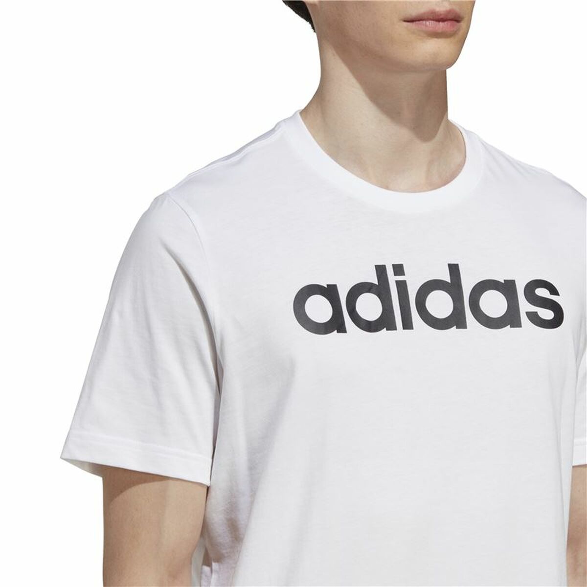Men’s Short Sleeve T-Shirt Adidas Essentials Linear Logo XL-3