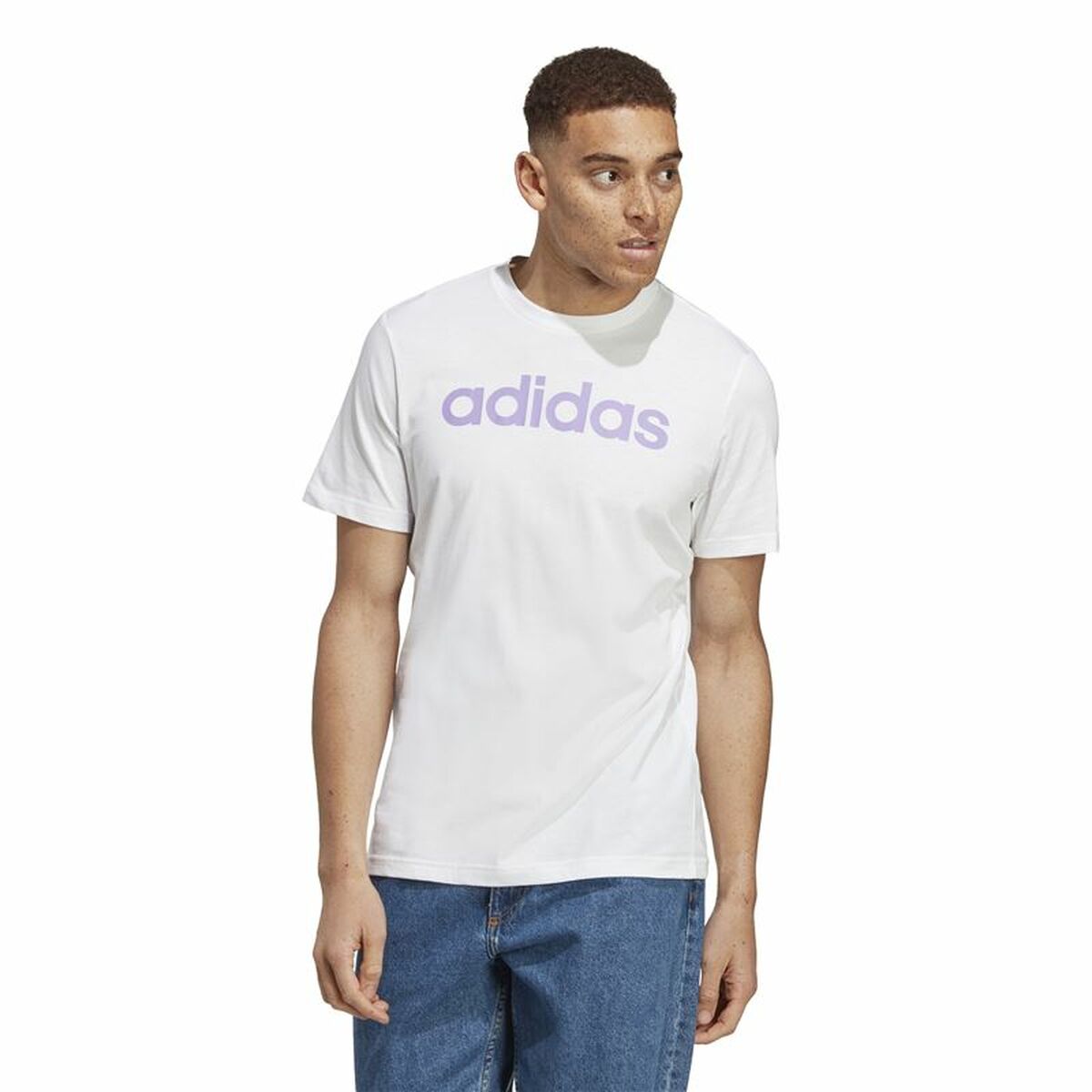 Men’s Short Sleeve T-Shirt Adidas Essentials White-7