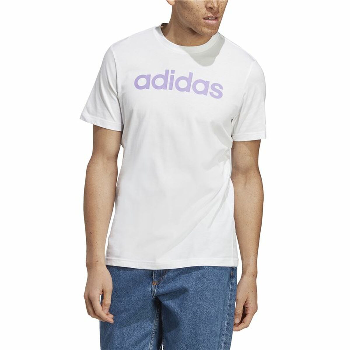 Men’s Short Sleeve T-Shirt Adidas Essentials White-6