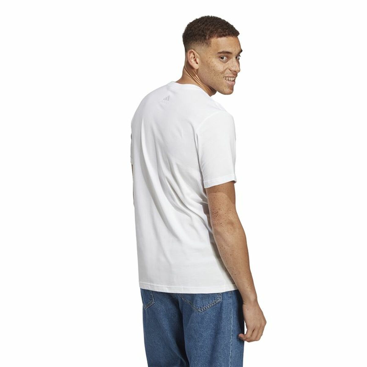 Men’s Short Sleeve T-Shirt Adidas Essentials White-5