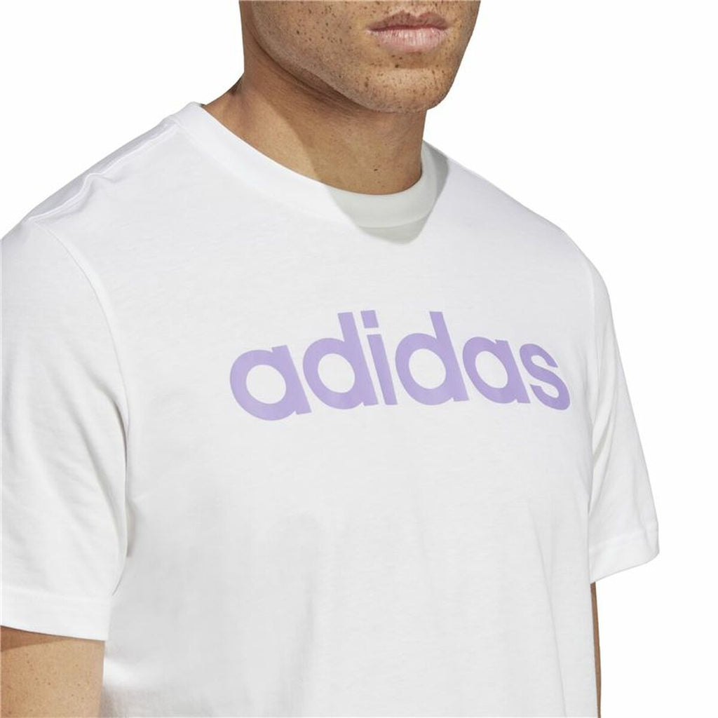 Men’s Short Sleeve T-Shirt Adidas Essentials White-3