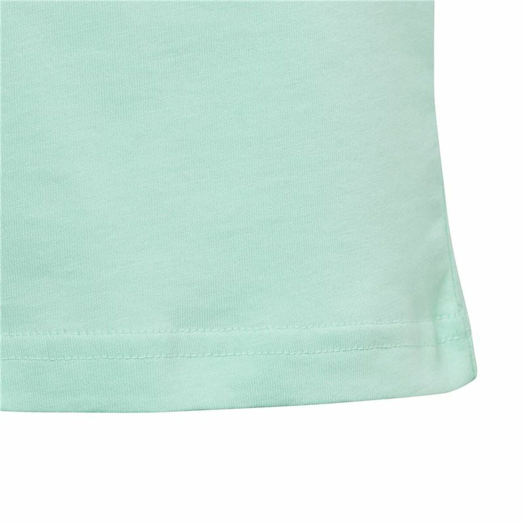 Child's Short Sleeve T-Shirt Adidas Linear Logo Green Aquamarine-2