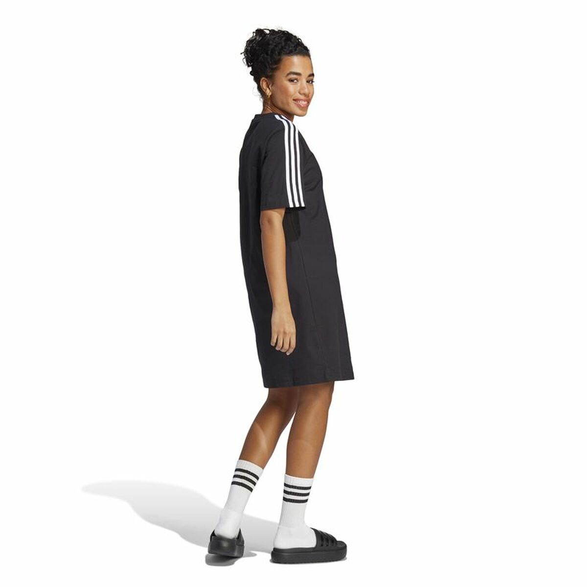 Dress Adidas 3S Boyfriend Single Black-4