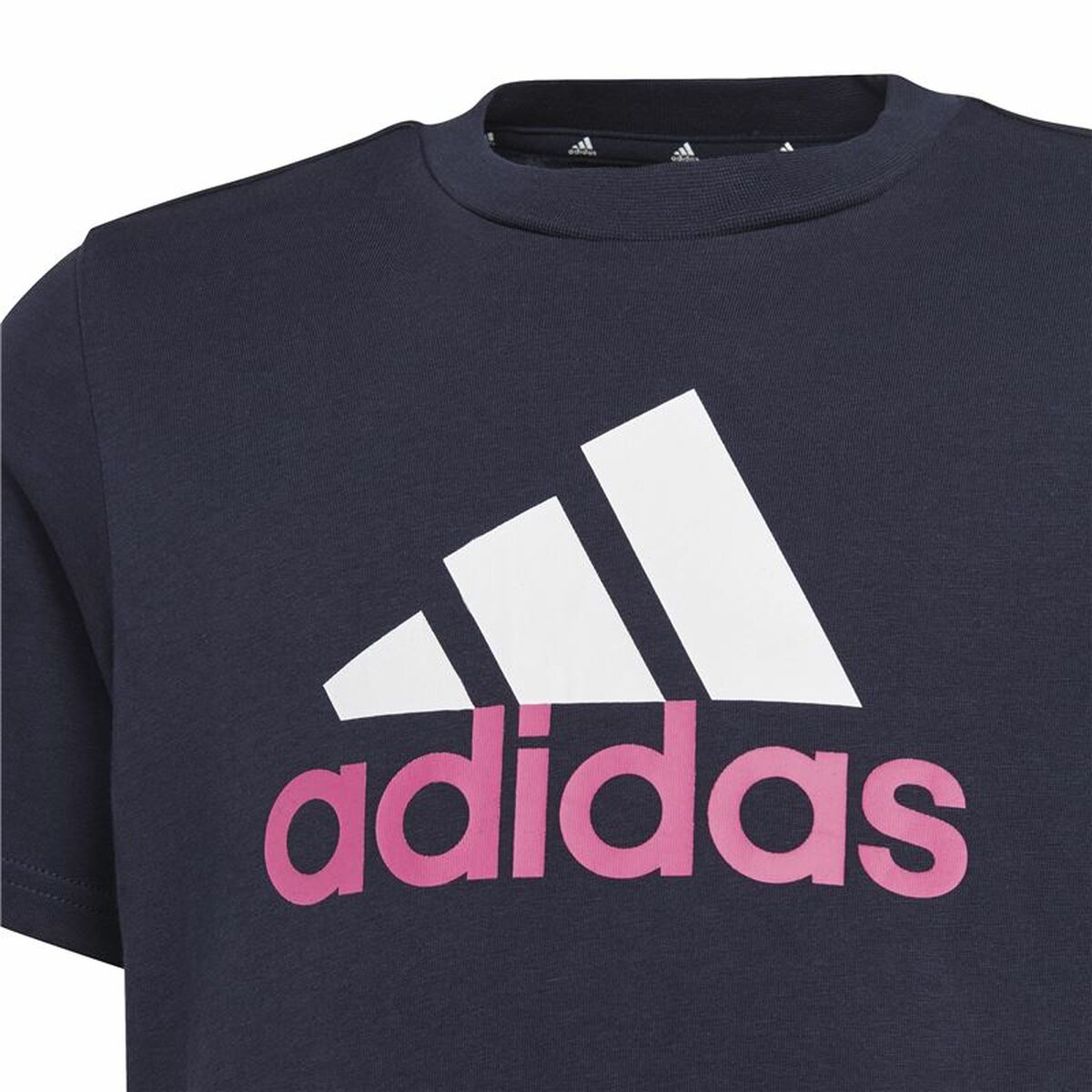 Child's Short Sleeve T-Shirt Adidas Essentials Dark blue-4