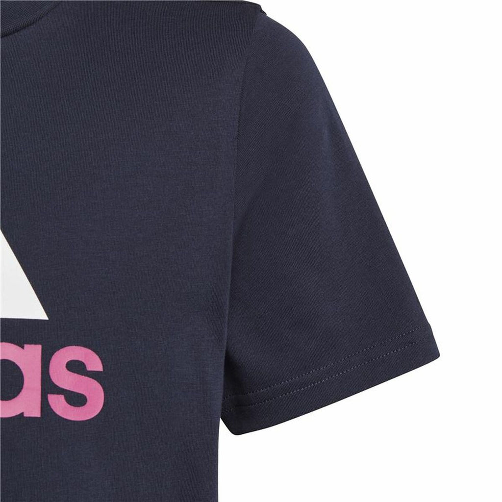 Child's Short Sleeve T-Shirt Adidas Essentials Dark blue-3