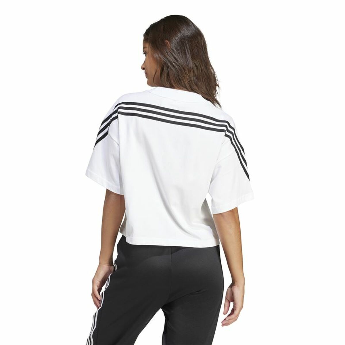 Women’s Short Sleeve T-Shirt Adidas Future Icons 3 Bandas (S)-5