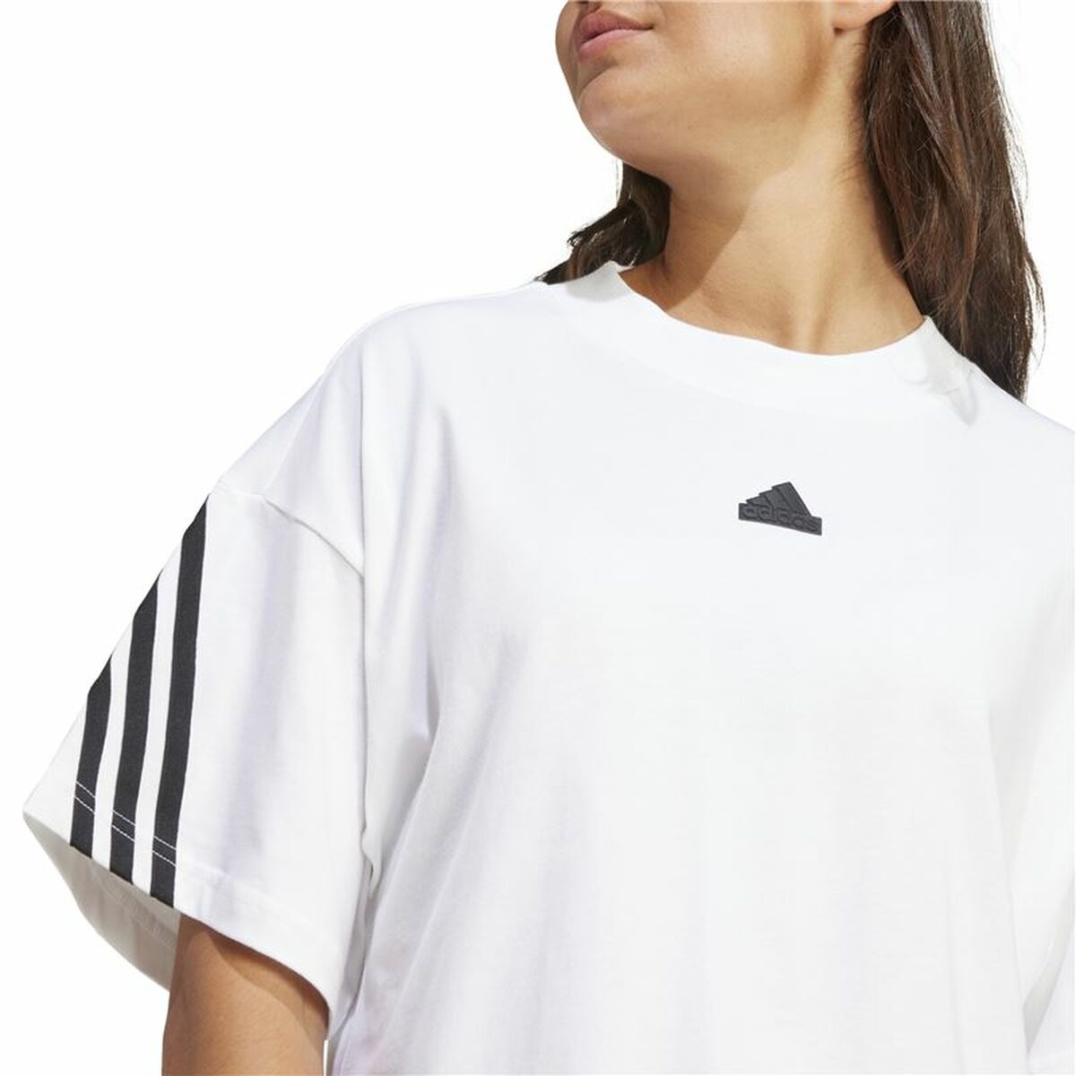 Women’s Short Sleeve T-Shirt Adidas Future Icons 3 Bandas (S)-3