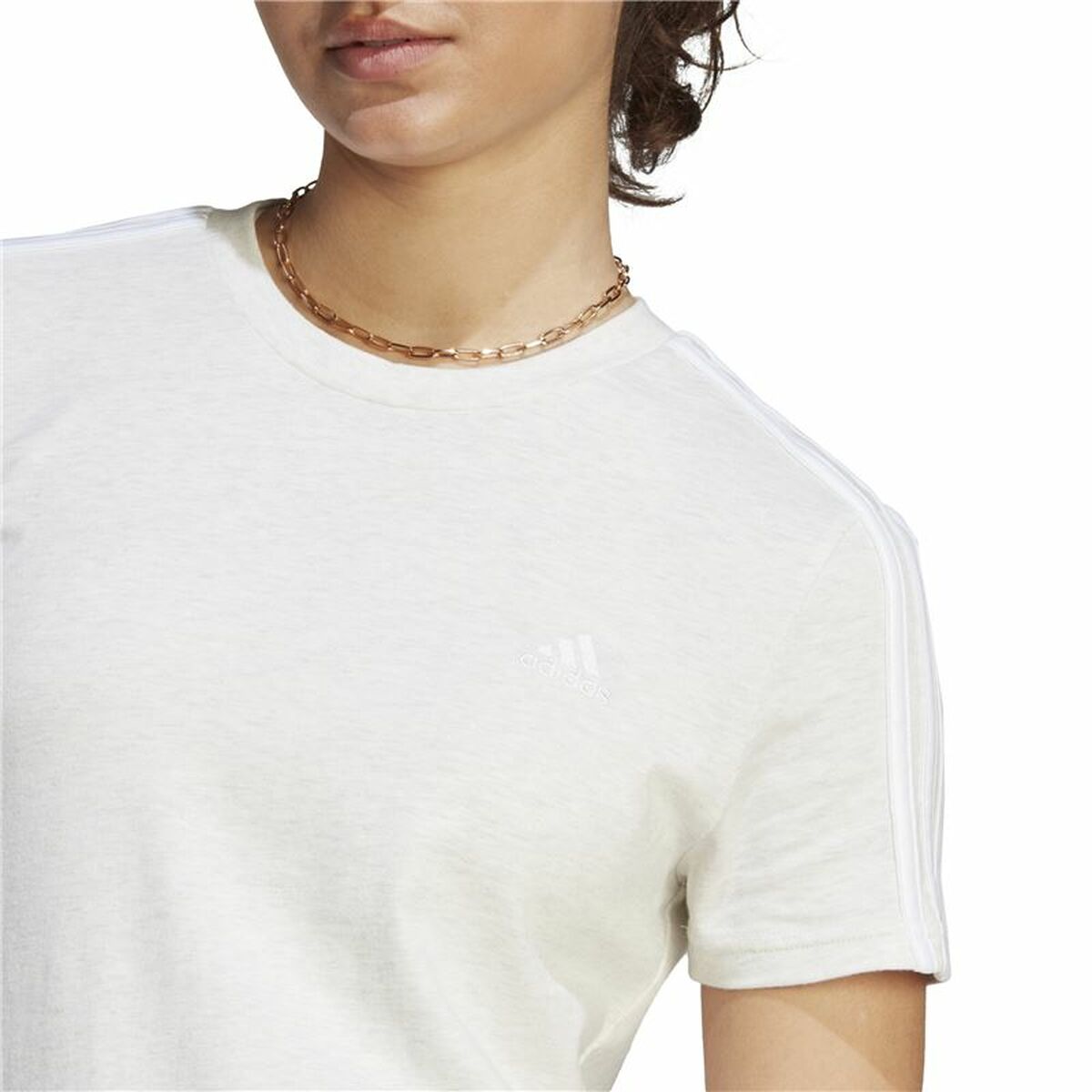 Women’s Short Sleeve T-Shirt Adidas 3S White-3