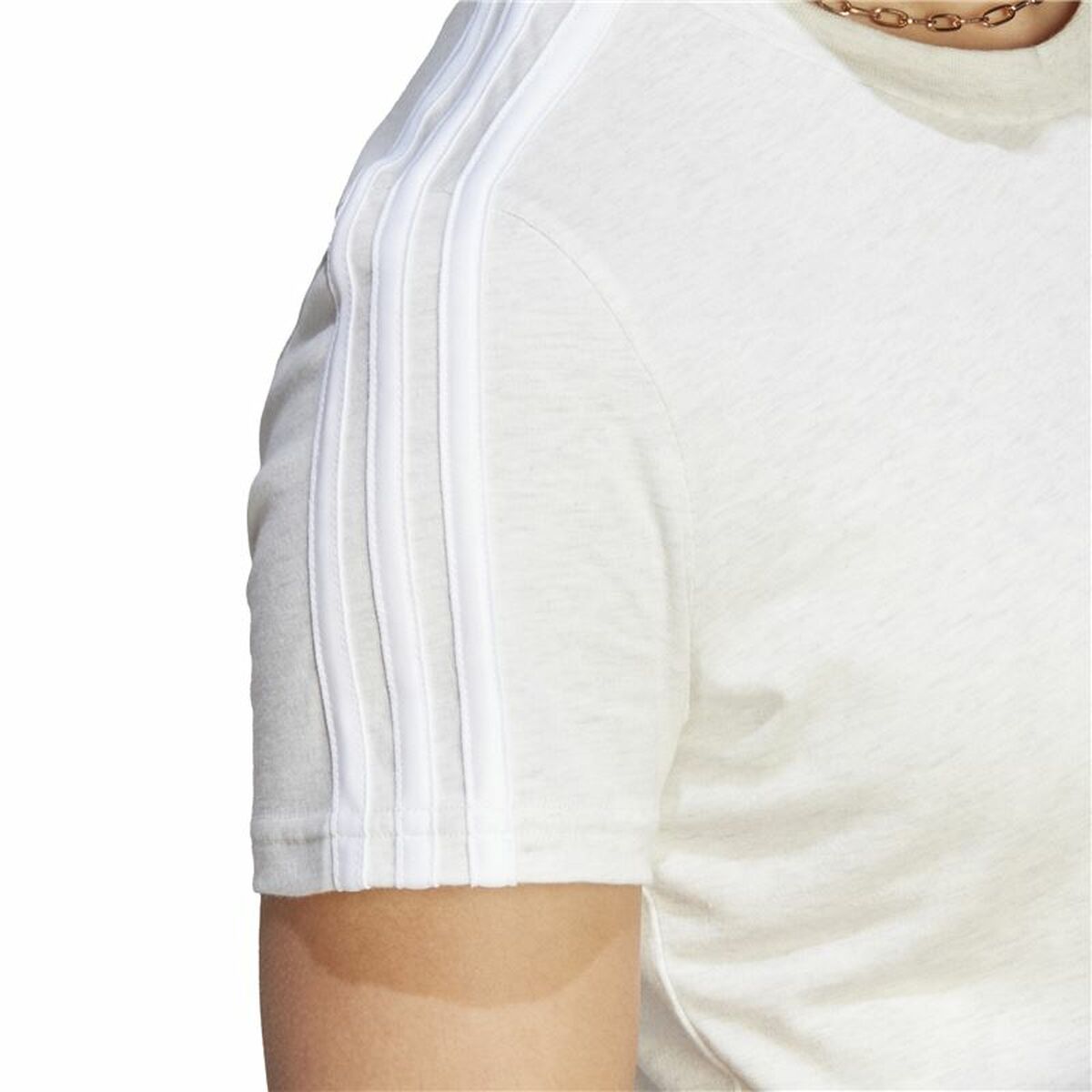 Women’s Short Sleeve T-Shirt Adidas 3S White-2