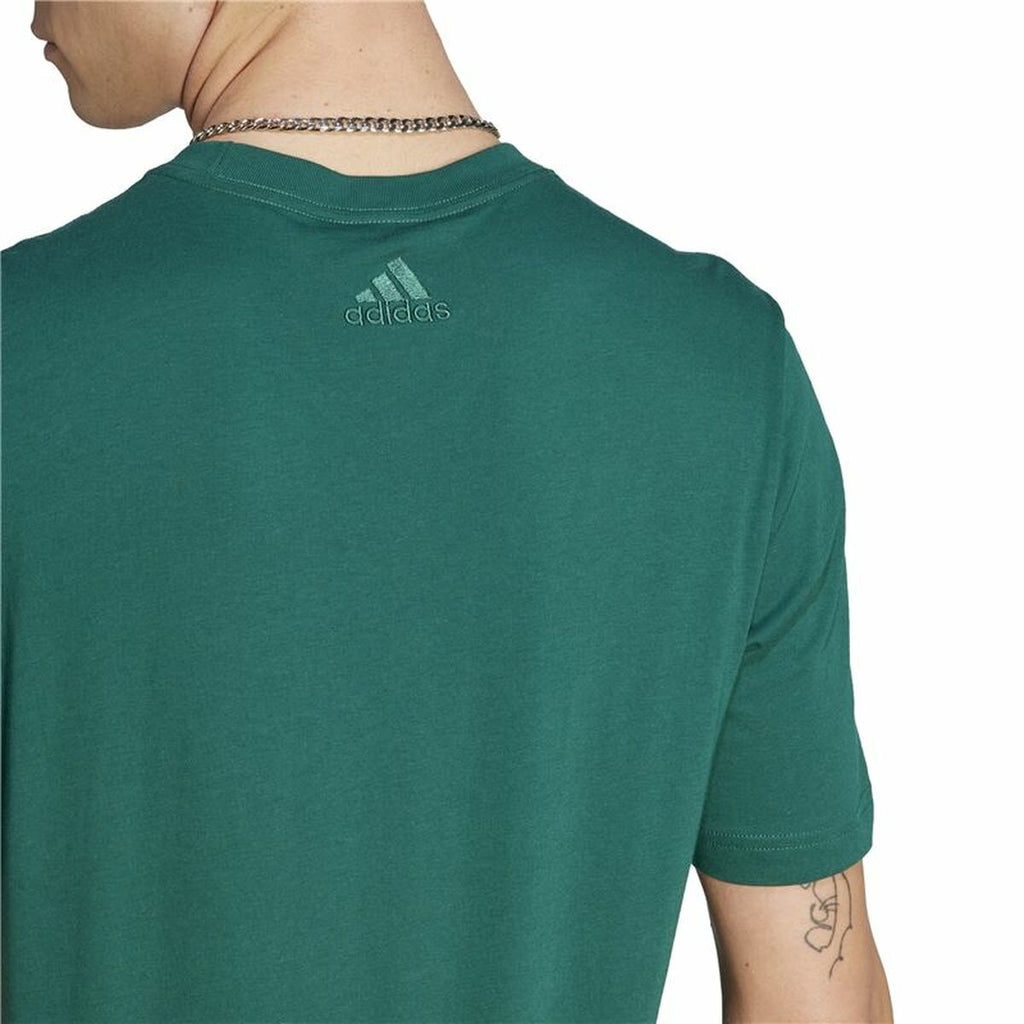 Men’s Short Sleeve T-Shirt Adidas Linear Sj Olive S-2