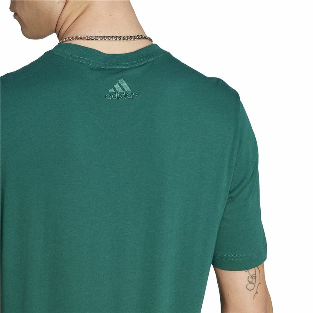 Men’s Short Sleeve T-Shirt Adidas Linear Sj Olive S-2