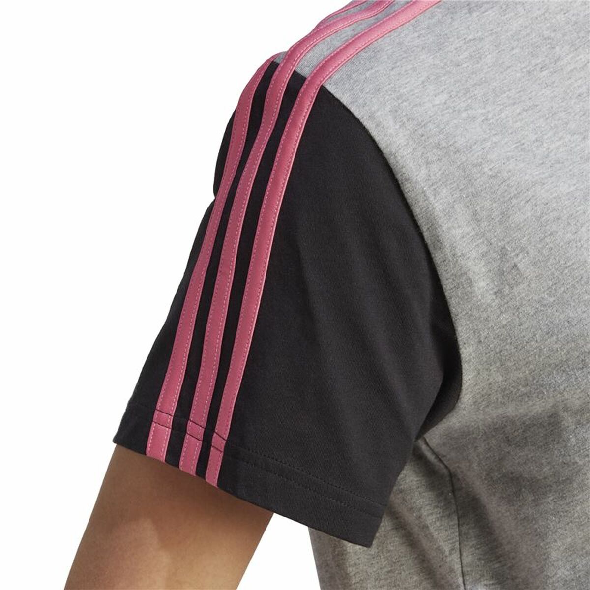 Women’s Short Sleeve T-Shirt Adidas 3S Cr Grey-2